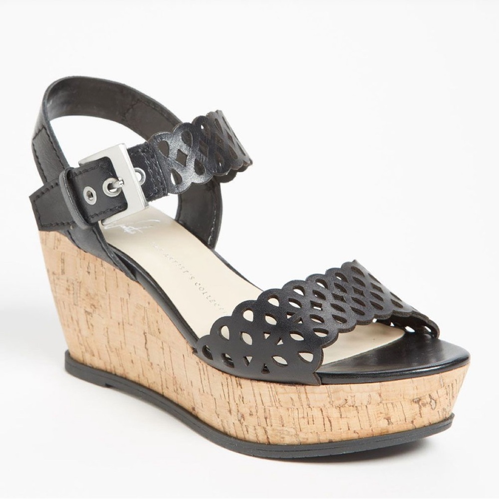 Franco Sarto Frolic Leather Platform Sandal Black